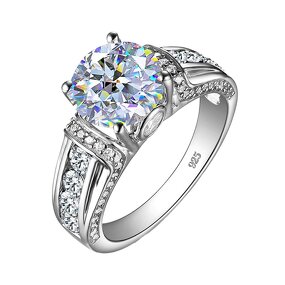 Sparkling Moissanite Ring - Manufacturer - Luxury 925 Silver Bridal Engagement Fine Jewelry for Women