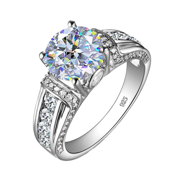 Sparkling Moissanite Ring - Manufacturer - Luxury 925 Silver Bridal Engagement Fine Jewelry for Women