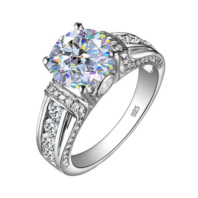 Sparkling Moissanite Ring - Manufacturer - Luxury 925 Silver Bridal Engagement Fine Jewelry for Women
