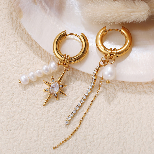 Baroque Pearl Stud Earrings - Manufacturer - Wholesale 925 Silver Shell Link Chain Small Gift Boxes