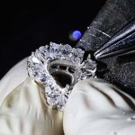 Lab Created Sapphire Ring - Manufacturer - Oval Royal Blue S925 Engagement Ring Diamond Wedding Band