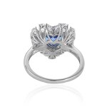 Lab Created Sapphire Ring - Manufacturer - Oval Royal Blue S925 Engagement Ring Diamond Wedding Band