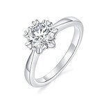 Green Moissanite Ring - Manufacturer - 925 Silver Round Cut Luxury Gemstone Engagement Fine Jewelry