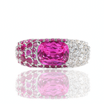 Emerald Pendant Necklace - Manufacturer - AKICE 925 Silver Zircon Flower Rhodium Plated Chain Women