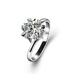 Green Moissanite Ring - Manufacturer - 925 Silver Round Cut Luxury Gemstone Engagement Fine Jewelry