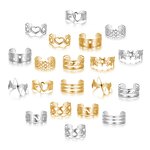 Black Gem Jewelry Set - Manufacturer - Trendy Vintage 15-Piece Alloy Hollow Lotus Wedding Engagement