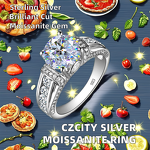 Sparkling Moissanite Ring - Manufacturer - Luxury 925 Silver Bridal Engagement Fine Jewelry for Women