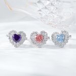 Lab Created Sapphire Ring - Manufacturer - Oval Royal Blue S925 Engagement Ring Diamond Wedding Band