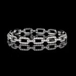 Moissanite Link Bracelet - Manufacturer - AKICE 925 Silver 18K Gold 3CT Oval Luxury Fine Jewelry