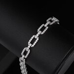 Moissanite Link Bracelet - Manufacturer - AKICE 925 Silver 18K Gold 3CT Oval Luxury Fine Jewelry