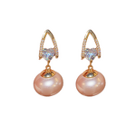 Freshwater Pearl Earrings - Manufacturer - 925 Silver Needle Gold Plated Daily Wear Wholesale Stud