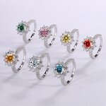 Moissanite Diamond Accent Ring - Manufacturer - AKICE 925 Sterling Silver Women's Trendy Wedding Jewelry