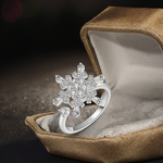 Sunflower Anxiety Ring - Manufacturer - Women's Brass Silver Plated Decompression Wedding Engagement