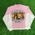 Men's Long Sleeve T-shirt - Manufacturer - TS2861 Oversized Distressed Full Print Double Layer