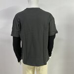 Unisex Long Sleeve Tee - Manufacturer - TS1879 2 in 1 Double Layer Cotton DTG Print Oversized