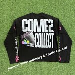 Men's Long Sleeve T Shirts - Manufacturer - TS3347 100% Cotton Raglan Double Layered DTG Print