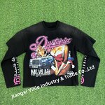 Men's Long Sleeve T Shirts - Manufacturer - TS3347 100% Cotton Raglan Double Layered DTG Print