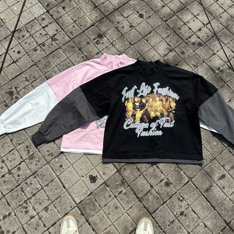 Unisex Long Sleeve Tee - Manufacturer - TS1889 Cotton Double-Layer Quick Dry DTG Print Woven