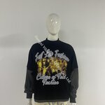 Unisex t Shirt - Manufacturer - TS2965 Double Layer Patchwork Acid Wash Cotton Oversized Print