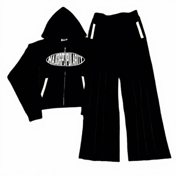 Sweatsuits - Manufacturer - TT315 Cotton Heavyweight Striped Flared Wide Leg Unisex Baggy