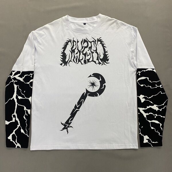 Men's Long Sleeve T Shirt - Manufacturer - TS2928 100% Cotton Double Layer Oversized Custom Print