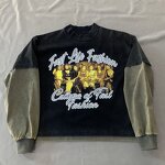 Men's Long Sleeve T-shirts - Manufacturer - TS2202 250GSM Cotton Double Layer Boxy DTG Graphic