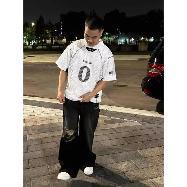 Men's Football Jersey - Manufacturer - TS2186 Cropped Mesh Sublimation Embroidery Contrast