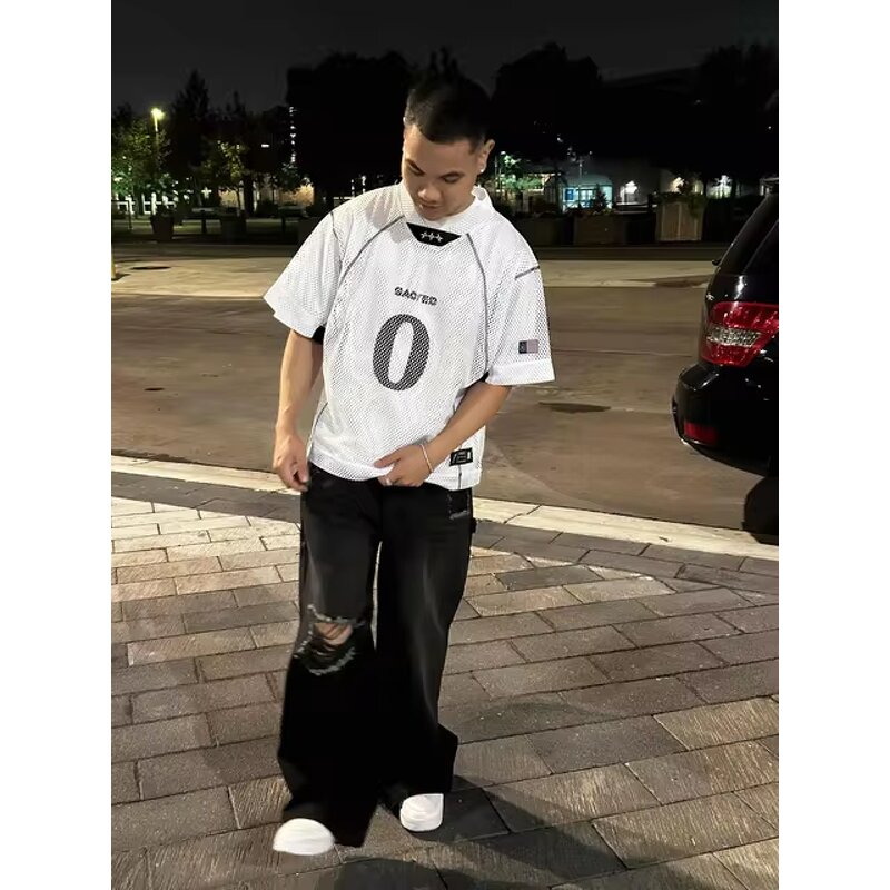 Men's Football Jersey - Manufacturer - TS2186 Cropped Mesh Sublimation Embroidery Contrast