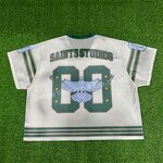 Men's Jersey - Manufacturer - TS3203 Polyester Cropped Retro Soccer Oversized American Mesh