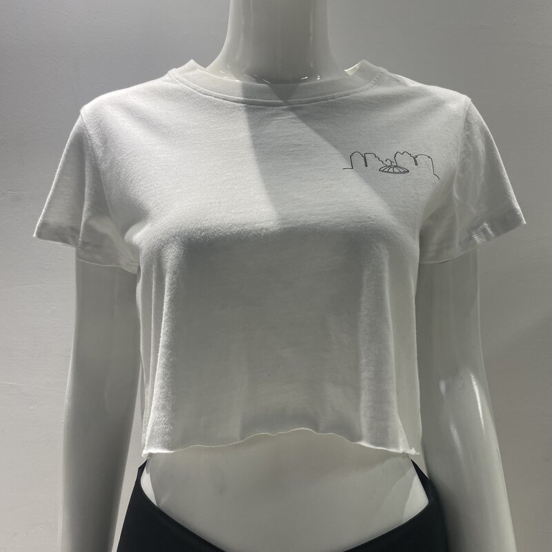 Women's Crop Top - Manufacturer - TS2603 Knitted Cotton Custom Logo Digital Printing Athletic