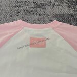 Unisex Tshirts - Manufacturer - TS2699 Cotton Graphic Embroidery Color Block Double Layer Custom