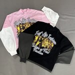 Men's T-shirts - Manufacturer - TS2512 Cotton Oversized DTG Printing Double Layer Long Sleeve