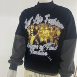 Unisex t Shirt - Manufacturer - TS2965 Double Layer Patchwork Acid Wash Cotton Oversized Print