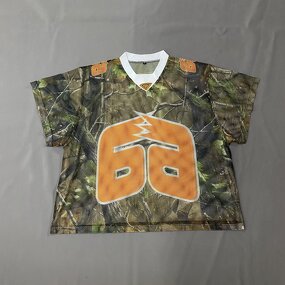 Men's T-shirt - Manufacturer - TS2239 V Neck Quick Dry Oversized Boxy Mesh Soccer Basketball