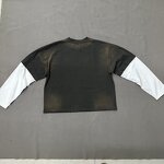 Men's Long Sleeve T-Shirt - Manufacturer - TS1891 100% Cotton Stone Acid Wash DTG Print Layered