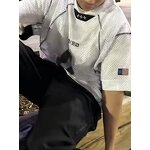 Men's Football Jersey - Manufacturer - TS2186 Cropped Mesh Sublimation Embroidery Contrast