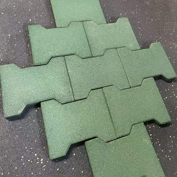 Dog Bone Rubber Tiles - Manufacturer - Customized Safety Anti-Slip Stable Paving
