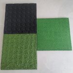 Artificial Turf - Manufacturer - 50mm Black Green Grass Fitness Room Synthetic Lawn