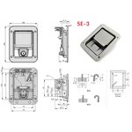 3 Point RV Lock - Manufacturer - Hengsheng MS866-5 Stainless/Carbon Steel T Lock Black With Key