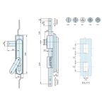 3-Point Plane Lock - Manufacturer - MS840 Electric Cabinet Swing Handle Zinc Alloy Rod Control