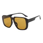 Sunglasses Manufacturer - Square Oversized Rectangle Plastic Frame with UV400 Lens for Unisex