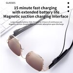 Smart Glasses Manufacturer - MZ06 AI Automatic Bluetooth UV400 Fashion Design Anti-Radiation for Music Calls