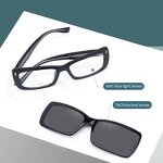 Sunglasses Manufacturer - Hot Sale Fashionable Magnetic Cat-eye Transparent Frame Anti Blue Light Polarizing