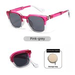 Kids Sunglasses Manufacturer - Square TR90 Frame Polarized with Custom Logo & UV400 Lens Foldable