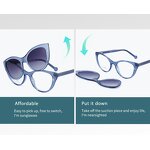 Sunglasses Manufacturer - In Stock Folding Fashionable Square Frame Outdoor Sun protection Unisex Clip on