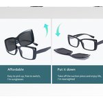 Sunglasses Manufacturer - Hot Sale Fashionable Magnetic Cat-eye Transparent Frame Anti Blue Light Polarizing