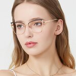 Eyeglasses Manufacturer - High Quality Fashionable Blue Light Blocking for Women with Custom Logo Oval