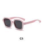 Kids Sunglasses Manufacturer - Cute Striped Print Square Frame TAC Lens with Custom Logo & UV Protection