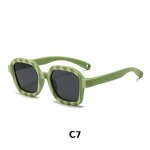 Kids Sunglasses Manufacturer - Cute Striped Print Square Frame TAC Lens with Custom Logo & UV Protection