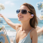 Smart Glasses Manufacturer - 2025 Trend AI for Women High Definition Nylon Lenses Automatic Bluetooth Anti-Radiation